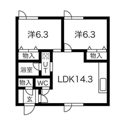 稲積公園駅 徒歩5分 1階の物件間取画像